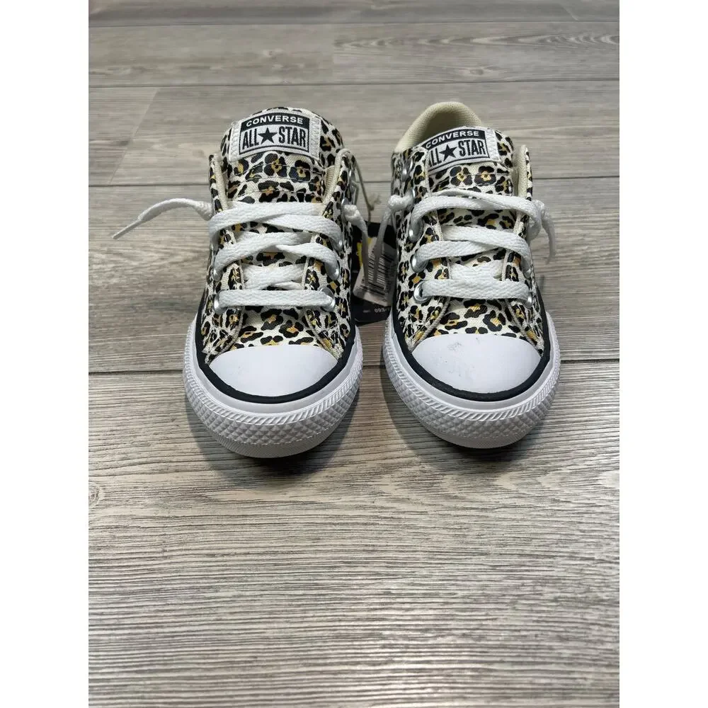 Converse Toddler Street Low Slip-On Cheetah Sneakers Light Brown 11 NWT